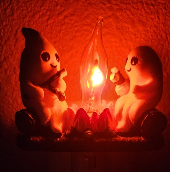 The Unbranded Brand Other - Ghost Making Smores Around A Campfire Night Light